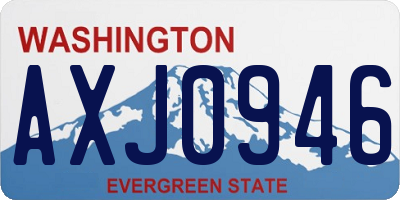 WA license plate AXJ0946