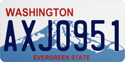 WA license plate AXJ0951