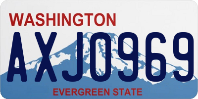 WA license plate AXJ0969