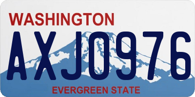 WA license plate AXJ0976