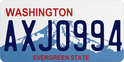 WA license plate AXJ0994