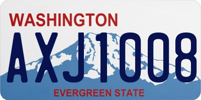 WA license plate AXJ1008