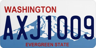 WA license plate AXJ1009