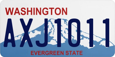 WA license plate AXJ1011