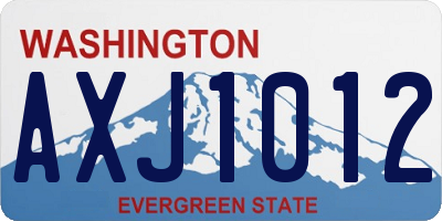 WA license plate AXJ1012