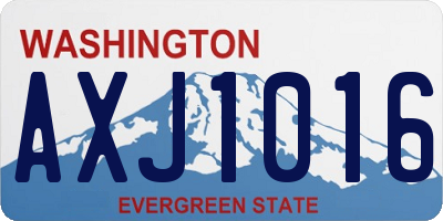WA license plate AXJ1016