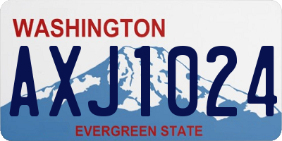 WA license plate AXJ1024