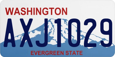 WA license plate AXJ1029