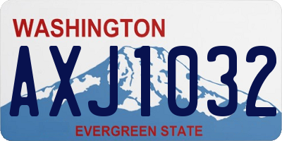 WA license plate AXJ1032