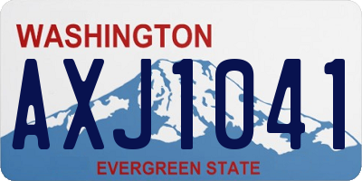WA license plate AXJ1041