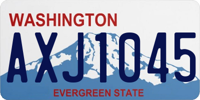 WA license plate AXJ1045