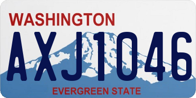 WA license plate AXJ1046