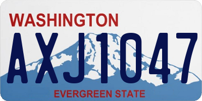 WA license plate AXJ1047
