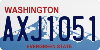 WA license plate AXJ1051