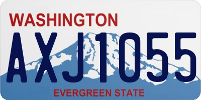WA license plate AXJ1055