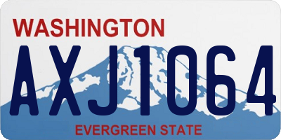 WA license plate AXJ1064
