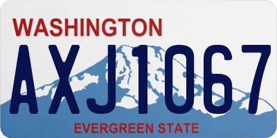 WA license plate AXJ1067