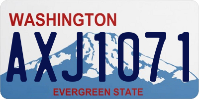 WA license plate AXJ1071