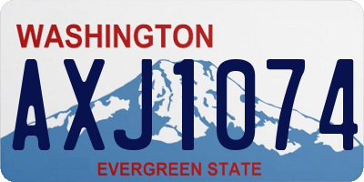 WA license plate AXJ1074