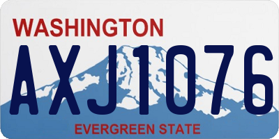 WA license plate AXJ1076