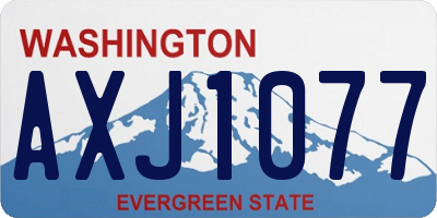 WA license plate AXJ1077