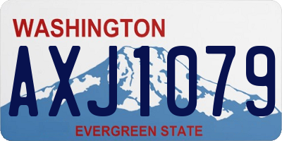 WA license plate AXJ1079