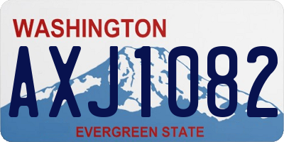 WA license plate AXJ1082