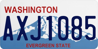 WA license plate AXJ1085
