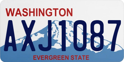 WA license plate AXJ1087