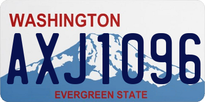 WA license plate AXJ1096