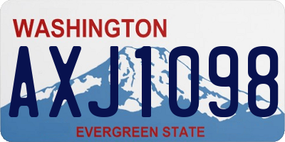 WA license plate AXJ1098