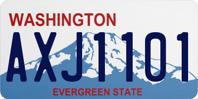 WA license plate AXJ1101