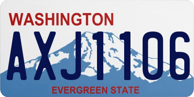 WA license plate AXJ1106