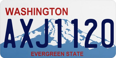 WA license plate AXJ1120