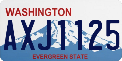 WA license plate AXJ1125