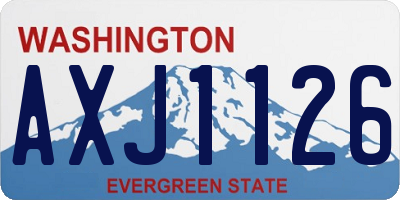 WA license plate AXJ1126