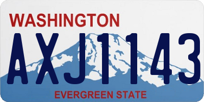 WA license plate AXJ1143