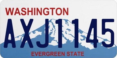 WA license plate AXJ1145