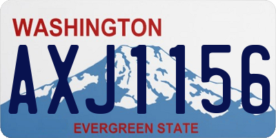 WA license plate AXJ1156