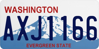 WA license plate AXJ1166