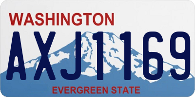 WA license plate AXJ1169