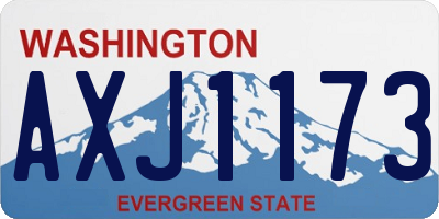 WA license plate AXJ1173