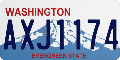 WA license plate AXJ1174