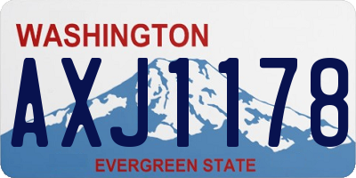 WA license plate AXJ1178