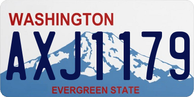 WA license plate AXJ1179