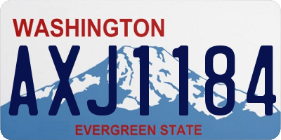 WA license plate AXJ1184