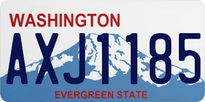 WA license plate AXJ1185