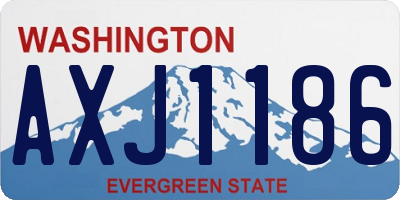 WA license plate AXJ1186