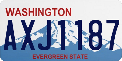 WA license plate AXJ1187