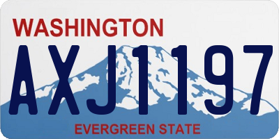 WA license plate AXJ1197